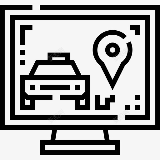 计算机驾校17线性图标svg_新图网 https://ixintu.com 线性 计算机 驾校