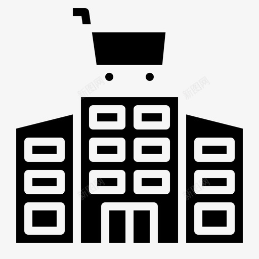 超级市场建筑商场图标svg_新图网 https://ixintu.com 商场 坚固 建筑 艺术 购物 超级市场 迷你