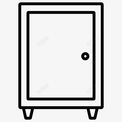 储物柜家具装饰1轮廓图标svg_新图网 https://ixintu.com 储物柜 家具 装饰 轮廓