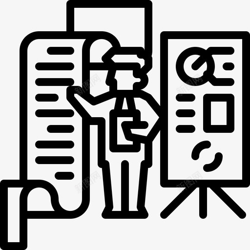 演示业务团队直线图标svg_新图网 https://ixintu.com 业务 团队 演示 直线