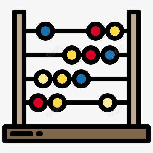 算盘127学校线颜色图标svg_新图网 https://ixintu.com 127学校 算盘 线颜色