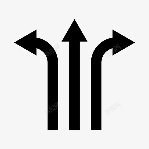 发散箭头方向拆分图标svg_新图网 https://ixintu.com 发散箭头 拆分 方向 粗箭头