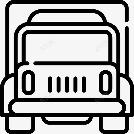 卡车共用12辆直线型图标svg_新图网 https://ixintu.com 12辆 共用 卡车 直线 线型