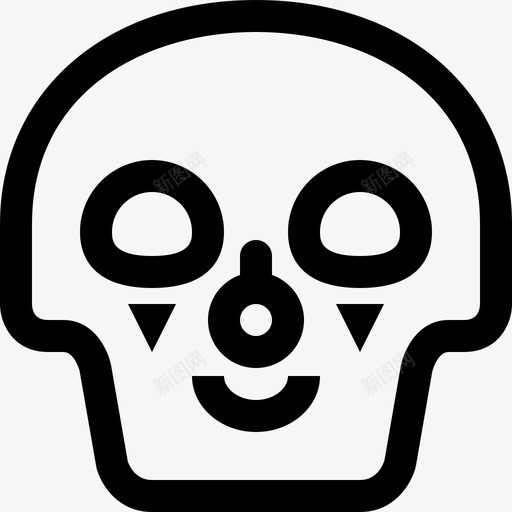 骷髅脸小丑化身表情符号图标svg_新图网 https://ixintu.com 化身 表情符号 骷髅脸小丑