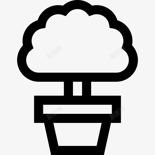 树温室8线形图标svg_新图网 https://ixintu.com 温室 线形