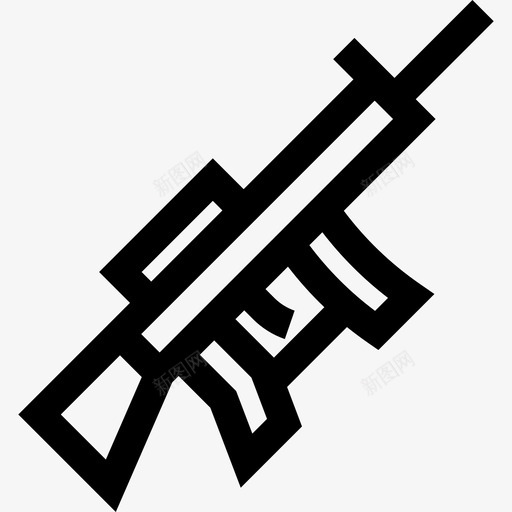 机枪警察46直系图标svg_新图网 https://ixintu.com 机枪 直系 警察