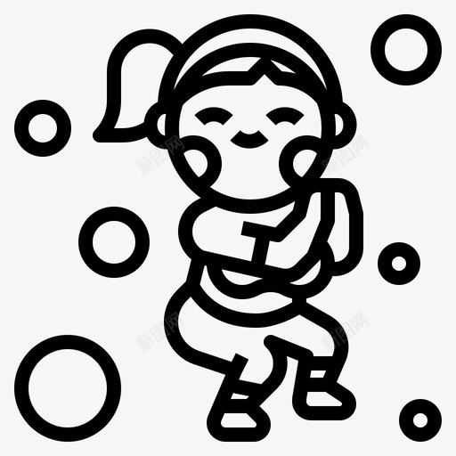 蹲下运动健身3直线型图标svg_新图网 https://ixintu.com 直线型 蹲下 运动健身3