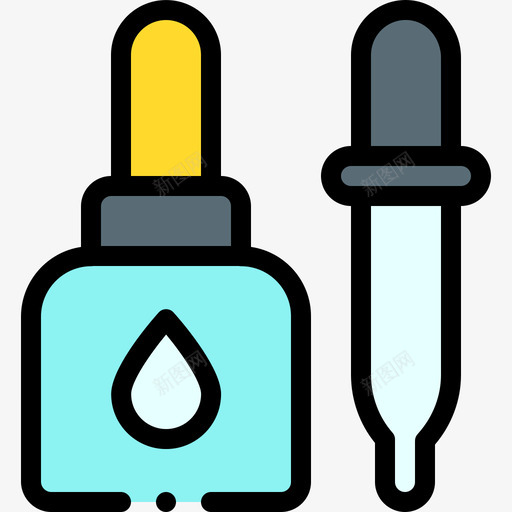 滴管药物23线性颜色图标svg_新图网 https://ixintu.com 滴管 线性 药物 颜色