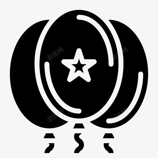 气球派对之夜2纯色图标svg_新图网 https://ixintu.com 气球 派对之夜2 纯色