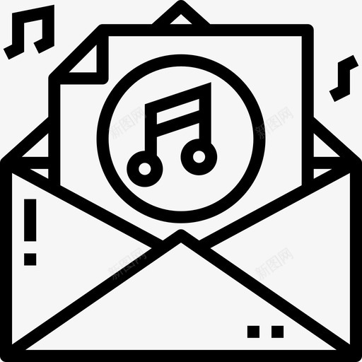 音频电子邮件42线性图标svg_新图网 https://ixintu.com 电子邮件 线性 音频