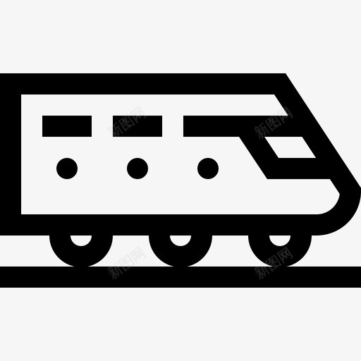 高速列车公共交通17直线图标svg_新图网 https://ixintu.com 交通 公共 列车 直线 高速