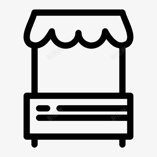 摊位集市嘉年华图标svg_新图网 https://ixintu.com 售货 嘉年华 媒体 摊位 货亭 间隙 随机 集市 食品