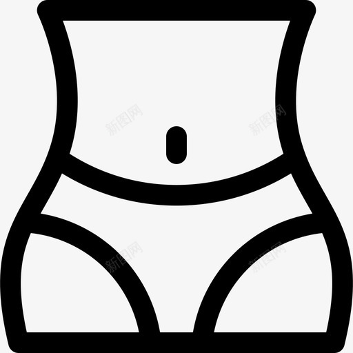 腰围健康72线性图标svg_新图网 https://ixintu.com 健康 线性 腰围