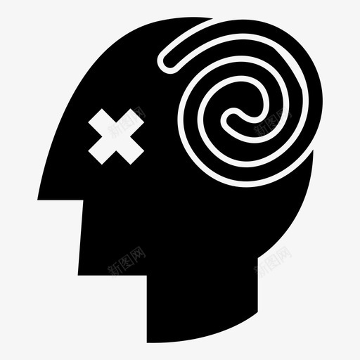 头痛偏头痛疼痛图标svg_新图网 https://ixintu.com 人 偏头痛 压力 头痛 疲劳 疼痛