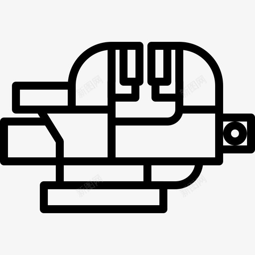 线夹工具60线性图标svg_新图网 https://ixintu.com 工具 线夹 线性