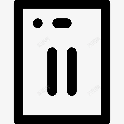 设备移动暂停图标svg_新图网 https://ixintu.com 智能手机 暂停 电话 移动 计算机设备电子设备加粗线集542 设备