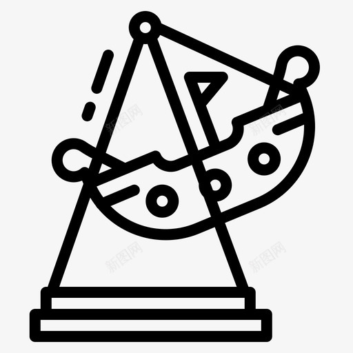 船七月游乐园1号直线型图标svg_新图网 https://ixintu.com 七月游乐园1号 直线型 船