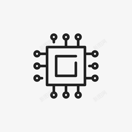 处理器数据存储4线性图标svg_新图网 https://ixintu.com 处理器 数据存储4 线性