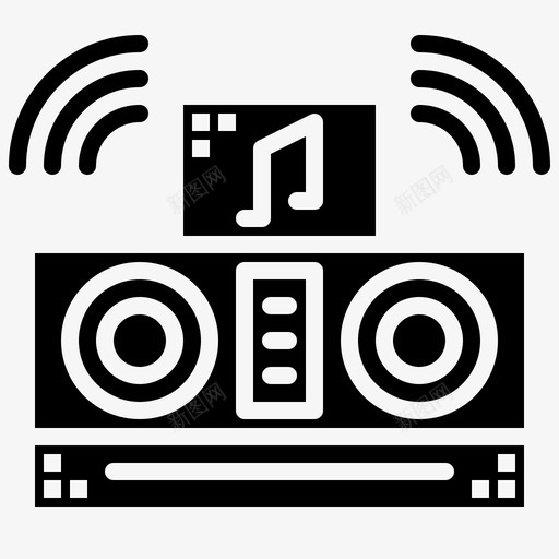 音乐盒派对之夜2纯色图标svg_新图网 https://ixintu.com 之夜 派对 纯色 音乐盒