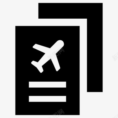 登机牌航班机票图标图标