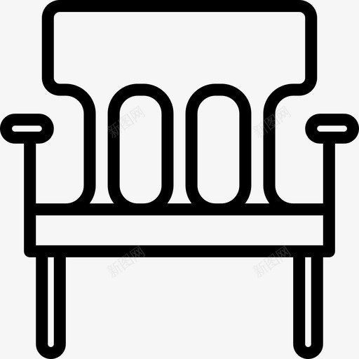椅子家具126直线型图标svg_新图网 https://ixintu.com 家具 椅子 直线 线型