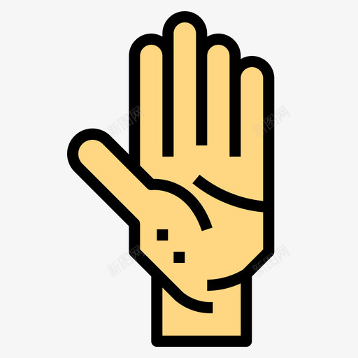 手掌人体器官6线状颜色图标svg_新图网 https://ixintu.com 人体器官6 手掌 线状颜色