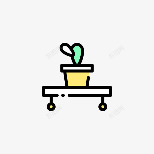 家具和家用卧室12线性颜色图标svg_新图网 https://ixintu.com 卧室 家具 家用 线性 颜色