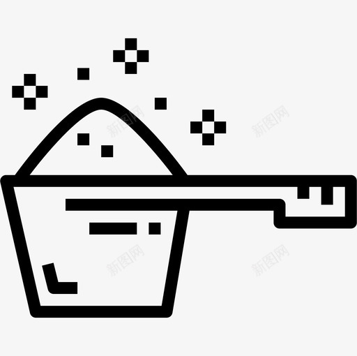 量匙洗衣房21直线图标svg_新图网 https://ixintu.com 洗衣房 直线 量匙