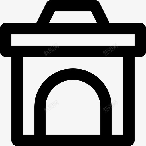 壁炉家装62线性图标svg_新图网 https://ixintu.com 壁炉 家装 线性