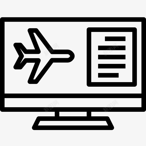 预订机票电脑旅游图标svg_新图网 https://ixintu.com 度假 旅游 电脑 预订机票