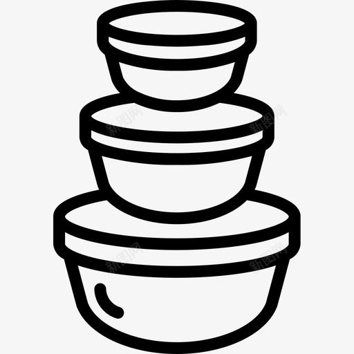 特百惠容器线性图标svg_新图网 https://ixintu.com 容器 百惠 线性