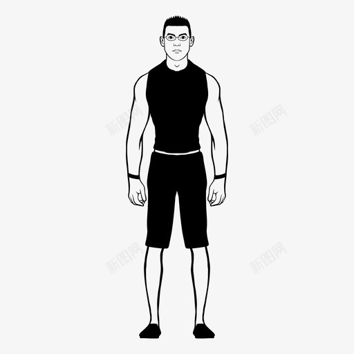 男人全身人站图标svg_新图网 https://ixintu.com 全身 男人