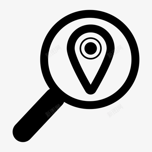 搜索定位地图图标svg_新图网 https://ixintu.com ios 位置 地图 地点 定位 开发 搜索 用户界面 网页设计