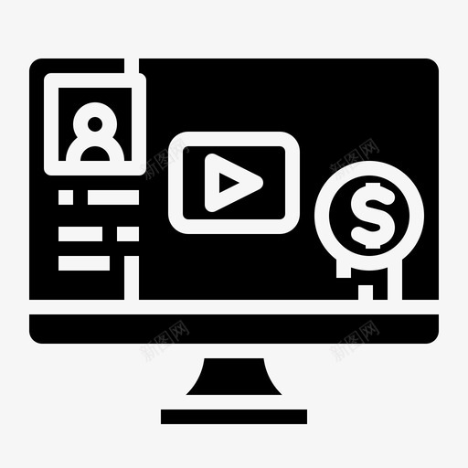 Youtuber在线商务8稳定图标svg_新图网 https://ixintu.com Youtuber 商务 在线 稳定