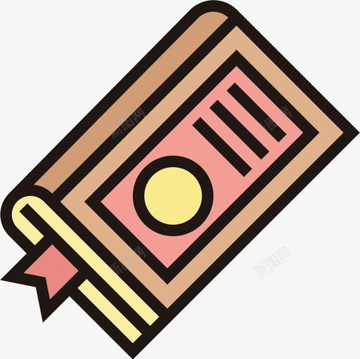书籍文具66线性颜色图标svg_新图网 https://ixintu.com 书籍 文具 线性 颜色