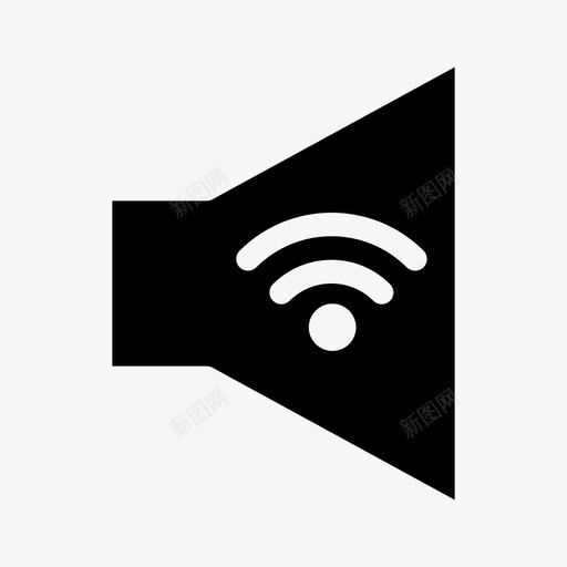 声音信号响亮音量图标svg_新图网 https://ixintu.com 响亮 声音信号 工作 无线 音量