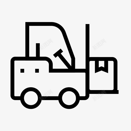 叉车送货装运图标svg_新图网 https://ixintu.com 仓库 叉车 基本图标 装运 送货