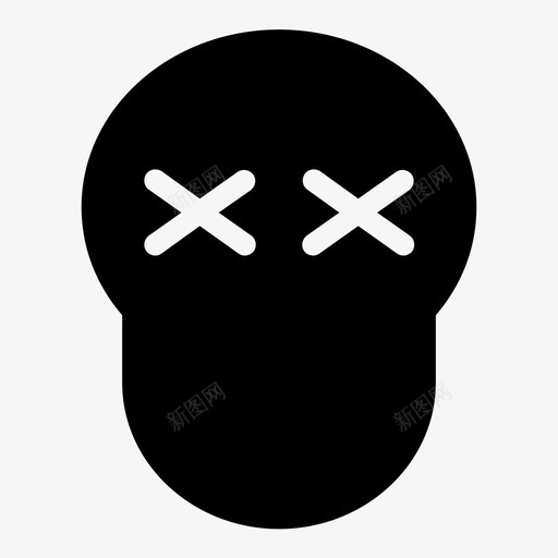 头骨骨头危险图标svg_新图网 https://ixintu.com 危险 头骨 头骨雕文 恐怖 死亡 骨头