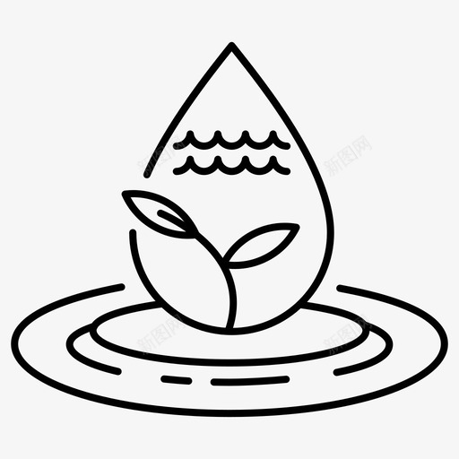植物叶子生命图标svg_新图网 https://ixintu.com 世界 叶子 植物 生命 用水 节约
