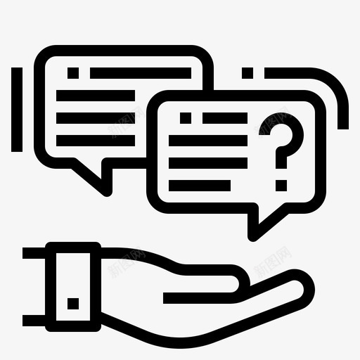 客户服务企业管理54直线型图标svg_新图网 https://ixintu.com 企业管理 客户服务 直线 线型