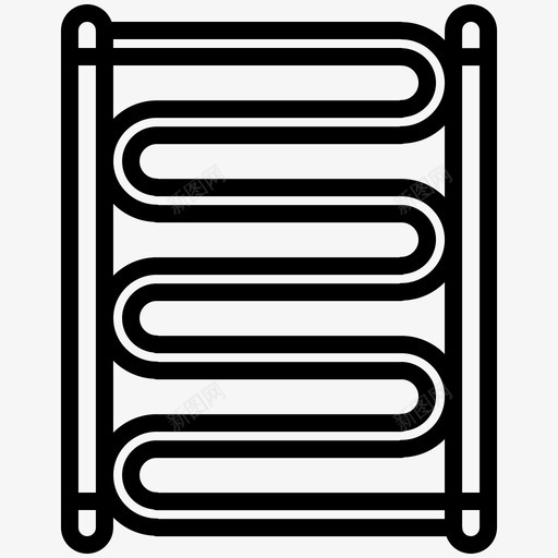 毛巾加热器管道工11线性图标svg_新图网 https://ixintu.com 毛巾加热器 管道工11 线性