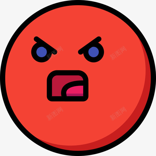 愤怒调查和评级1线性颜色图标svg_新图网 https://ixintu.com 愤怒 线性 评级 调查 颜色