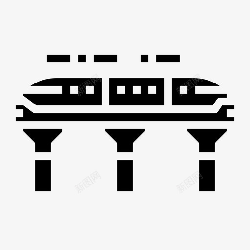 单轨公共铁路图标svg_新图网 https://ixintu.com bublictransportsolid 公共 单轨 火车 运输 铁路