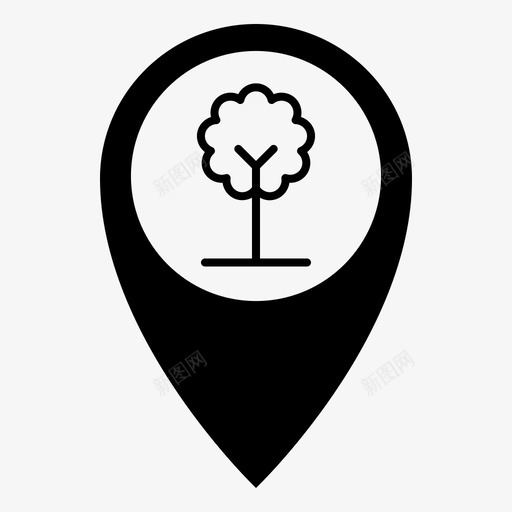 针花园绿色图标svg_新图网 https://ixintu.com 树 绿色 花园 针 针轮廓