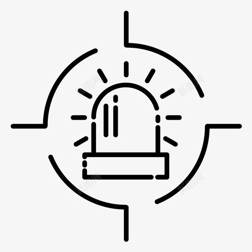 警报警报灯图标svg_新图网 https://ixintu.com 警报