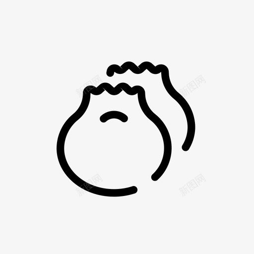 哈哈中餐点心图标svg_新图网 https://ixintu.com 中餐 哈哈 点心 蒸 饺子