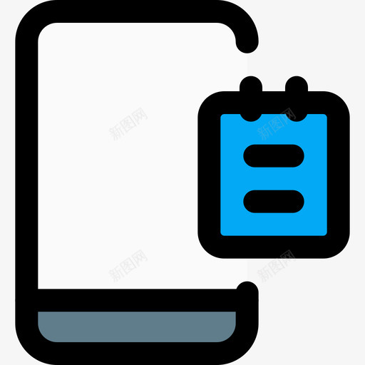 便笺办公室2线条颜色图标svg_新图网 https://ixintu.com 便笺 办公室 线条 颜色