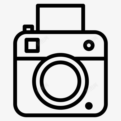 即时照相机小工具13线性图标svg_新图网 https://ixintu.com 即时 小工 工具 照相机 线性