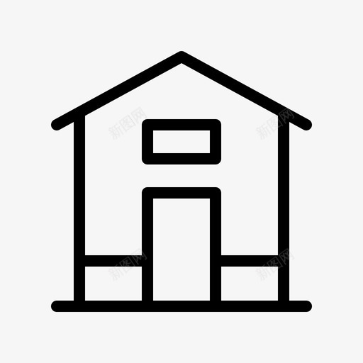 房子地理23直线图标svg_新图网 https://ixintu.com 地理23 房子 直线