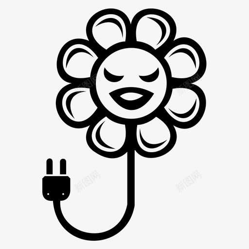 插花电电子图标svg_新图网 https://ixintu.com 插花 电子